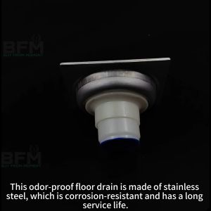 BFM SUS304 stainless steel washing machine floor drain anti odor overflow-proof anti clogging with dedicated connector