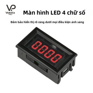 4 Chữ Số Đèn LED Kỹ Thuật Số Vôn Kế Ampe Kế DC5V Mini Bút Thử Điện Áp 5V/20V/200V/500V/1000V Nguồn Điện Đồng Hồ Đo Cho Điện DIY