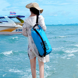 กระเป๋าเป้สะพายหลังกันน้ํากลางแจ้งว่ายน้ําดําน้ําดูปะการังดําน้ําชายหาดเดินป่าปรับแต่งโลโก้ถุงช่วยลอยตัวสําหรับผู้ชายและผู้หญิง