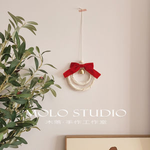 New Year Blessing Pure Copper Bell Wall Decoration Festive Wedding Room Decor Small Hanging Ornament Doorbell Wall Shoot Props