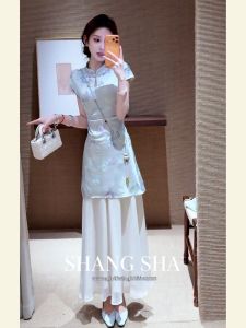 SHANGSHA | Chinese Style Elegant High-End Dignified Printed Dress