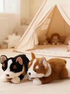 1pc Lovely Sitting Corgi Plush Toys Soft Stuffed Animal Doll Cartoon Cute Pillow Home Decor