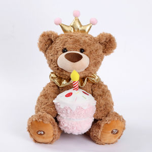 Đồ Chơi Gấu Bông Giáng Sinh Hát Happy Birthday Đồ Chơi Gấu Bông Sáng Tạo Quà Tặng Năm Mới Cho Trẻ Em Chất Liệu Vải PP