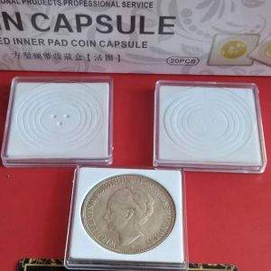 KAPSUL KOIN PERSEGI PLUS BUSA SAMPAI 40MM / TEMPAT SIMPAN KOIN AMAN DAN ELEGAN