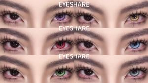 EYESHARE Kính Áp Tròng Màu Dùng Một Lần Hàng Năm 1 Cặp Xanh Tím Hồng Cosplay Halloween Không Đơn Thuốc Vòng Tròn Ống Kính Đường Kính 14 Mm