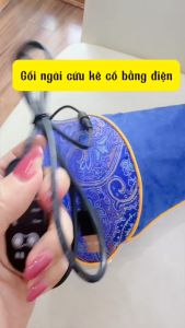 Gối kê cổ thảo dược ngải cứu cắm điện thiết kế công thái học giảm mất ngủ thư giãn gối ngải cứu điện