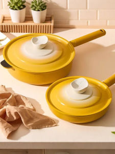 Stainless Steel Non-Stick Wok Pan Flat Bottom Stir-Fry Deep Fry Gas Stove Induction Cooktop Universal Home Use Cooking Pot