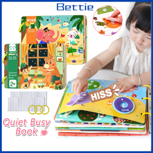 BETTIE Buku Aktivitas Bayi Busy Book Dan Velcro TK Quiet Book Lucu Reused Baby Soft Book