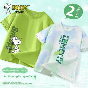 Snoopy | Áo Thun Mới Cotton Cho Bé Trai Mùa Hè