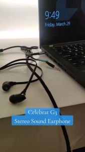 Celebrat G3 G4 Stereo Sound Wired Earphone - High Quality Audio - For Phone Laptop Tablet Computer