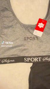 3 / 6 PCS MINISET ANAK PEREMPUAN LUTTY SPORT BRA TANPA BUSA WARNA GELAP WANITA KATUN/MINISET