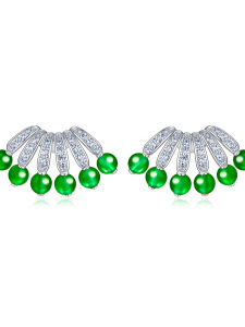 AILEQ | 925 Silver Natural Chalcedony Earrings