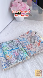 Cover Passport Seri Stamp Passport Case Sampul Paspor Tempat Passport Document Organizer