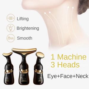 3-Trong-1 Điện EMS Mắt Cổ nâng mặt Massager 3 Đầu Da Thắt Chặt giảm gấp đôi Cằm ngừa nếp nhăn