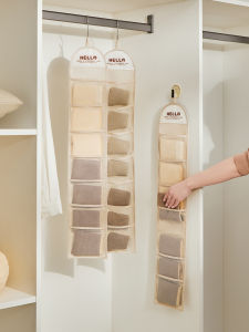 Hanging Storage Bag for Socks And Underwear Wall Mounted Net Pocket Organizer Japanese Style Oxford Cloth for Dormitory Shelf