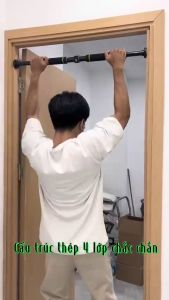 Xà đơn treo tường gắn cửa Agnite - Thanh xà đơn gắn tường đa năng tập gym nhiều cỡ từ 60-130cm - thép chịu lực tốt