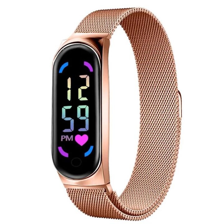 2024 New LED Women Watch Magnetic Watchband Strap Waterproof Touch