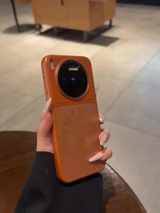 Matte Sand Texture Orange Magnetic Protective Phone Case