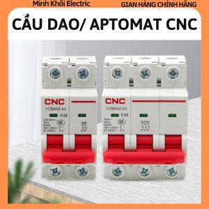 Aptomat MCB an toàn CNC YCB7-63N cầu dao cnc 1 pha 2 pha 3 pha 6A - 63A dòng cắt 6kA Hãng CNC Electric