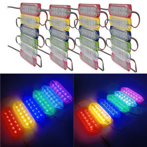 10pics LAMPU LED 12MATA 3KABEL KEDIP OTOMATIS 12V-24V