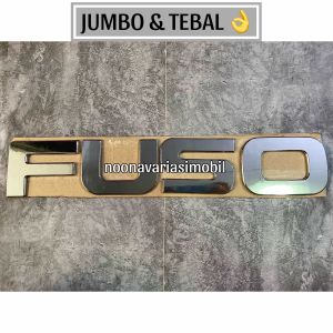 Logo Emblem Depan FUSO ukuran jumbo dan tebal warna chrome
