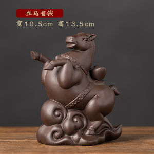 Handmade Purple Clay Tea Pet Ornament Premium Quality Tea Play Accessory Gongfu Tea Set Decorations Tabletop Decoration
