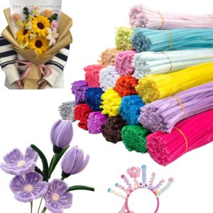 100 PCS KAWAT BULU MERCY WARNA MIX KAWAT BULU MAINAN ANAK CRAFT / TWIST STICK FLOWER