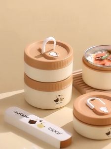【New-store】 304 Grade Stainless Steel Lunch Box Food Storage Box Portable Insulated Food Container Thermal Bag Bento Box Picnic Box