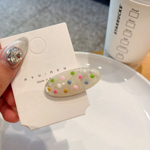 เกาหลี Cornflower สีสัน Dotty ผีเสื้อกิ๊บหวานน่ารัก Bangs คลิป Duckbill คลิปอุปกรณ์เสริมผม