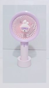 Quạt sạc tích điện mini hoạt hình ngộ nghĩnh 3 cấp gió và có đế