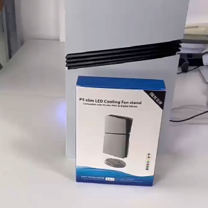 Compatible with PS5 PS5SLIM PS5PRO console cooling fan vertical stand base with colorful lighting 3-speed adjustable fan