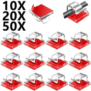 10-50pcs Cable Organizer Clips Cable Management Wire Manager Cord Holder USB Charging Data Line Bobbin Winder Wall Mounted Hook