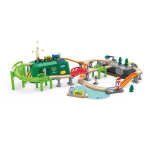Hape | Green Energy Train Track Storage Set for Boys and Girls