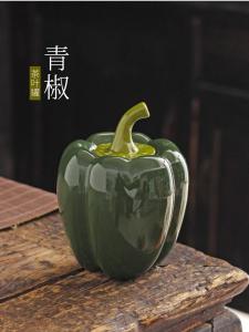Mini Ceramic Pepper Shaped Tea Canister Moisture Proof Sealed Storage Jar Decorative Kitchen Accessories Chinese Style Countryside Theme