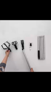 BrightCrown เครื่องเปลี่ยนหลอดไฟสีดํา เครื่องมือเปลี่ยนหลอดไฟ เพดานสูง ไม่ต้องปีน ถอดประกอบ ชุดเครื่องมือเปลี่ยนไฟ