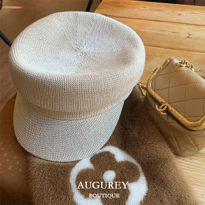 AUGUREY 1/12 British Style Afternoon Khaki Knitted Retro Vintage Newsboy Cap Fashionable Accessory for All Seasons