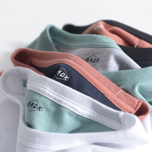 American Style Short Sleeve T-Shirt for Men Pure Cotton Flocking Excess Label Trimming Mens Fashionable Slim Fit Summer Top