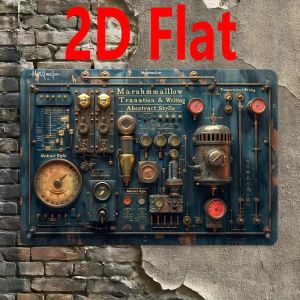 Retro Steampunk Dashboard Metal Sign 20x30 cm Industrial Wall Art Outdoor Decor for Mechanical Festival