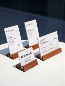 QINLEYI | Acrylic Display Stand with Wooden Base
