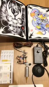 Bộ 1 máy xăm tặng kèm Catolo mẫu hình xăm với mực xăm tốt