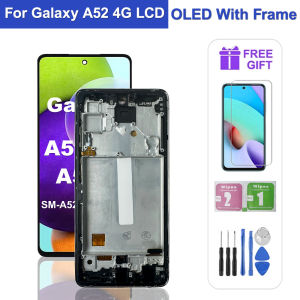 6.5" OLED LCD For Samsung Galaxy A52 4G LCD A525 Screen Touch Digitizer Assembly Replaceable For Samsung A52S 5G Screen A528 LCD