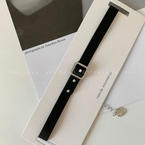 Black Leather Rope Choker Necklace Womens Fashion Accessory Neck Circle Lockbone Chain Jewelry out New Style