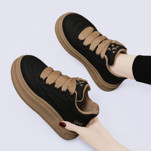 Ugly Cute Thick Bottom Bread Shoes Womens Autumn Winter New Soft Bottom Single Shoes British Style Small Leather Shoes