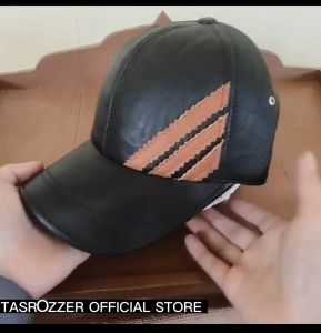 Topi kulit sapu  pria 100% model merk terkenal