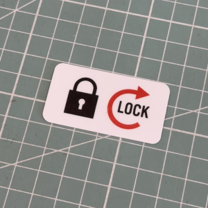 Turn to Lock Unlock. Arrow Key Direction Rotate Instruction. Sticker Label Sign Signage Small Mini. Kunci Stiker Kecil