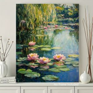 BILIBILI | Painting By Numbers Kits Monet Water Lily Diy Gift Wall Art Decor Acrylic Pigment Drawing on Canvas for Living Room