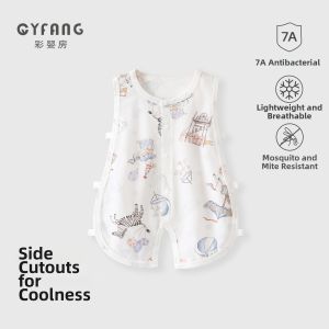 CAIYINGFANG | Summer Lightweight Sleeveless Cotton Romper