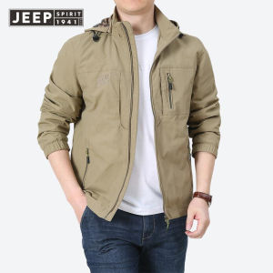 JEEP SPIRIT Áo Khoác Nam Mùa Xuân Và Mùa Thu Rush Clothes Thể Thao Ngoài Trời Thường Ngày Áo Khoác Có Mũ Thời Trang Nam Cỡ Lớn Cho Nam