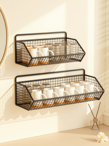 Wall Mounted Drill Free Cup Storage Rack