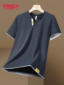 Spordela | Elastic Quick Dry V-Neck Loose Short Sleeve T-Shirt